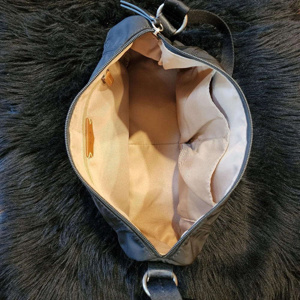 The Sak Esperato Nylon Hobo Crossbody Bag in Black